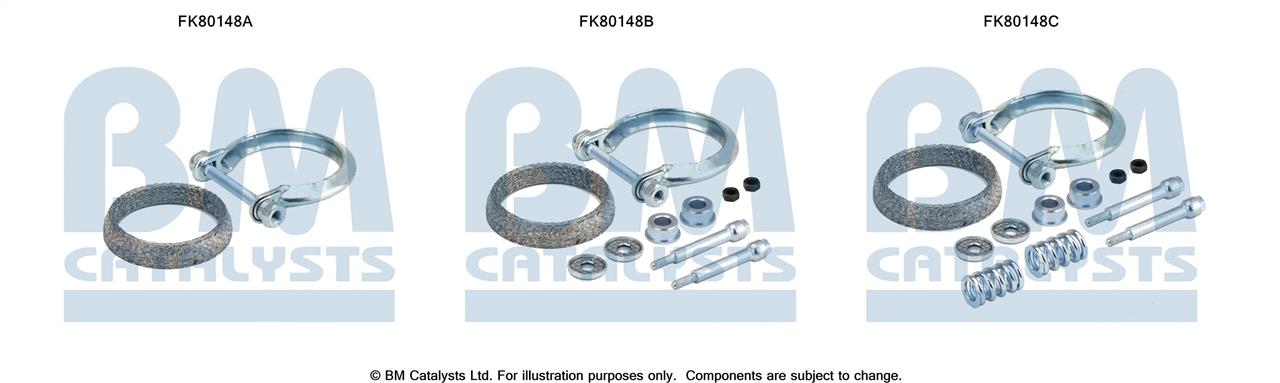 BM Catalysts FK80148 Mounting Kit, catalytic converter FK80148