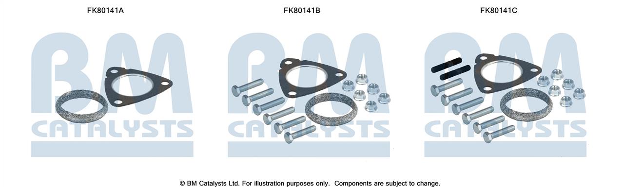 BM Catalysts FK80141 Mounting Kit, catalytic converter FK80141