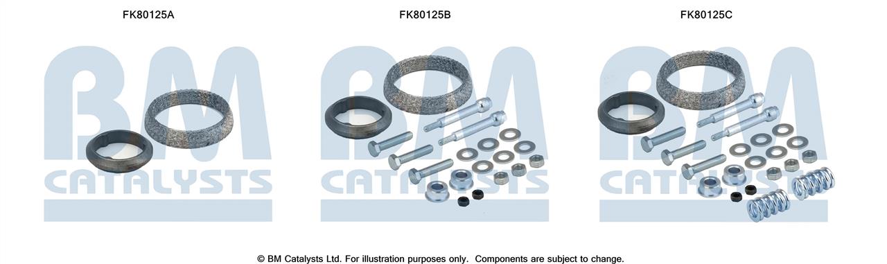 BM Catalysts FK80125 Mounting Kit, catalytic converter FK80125