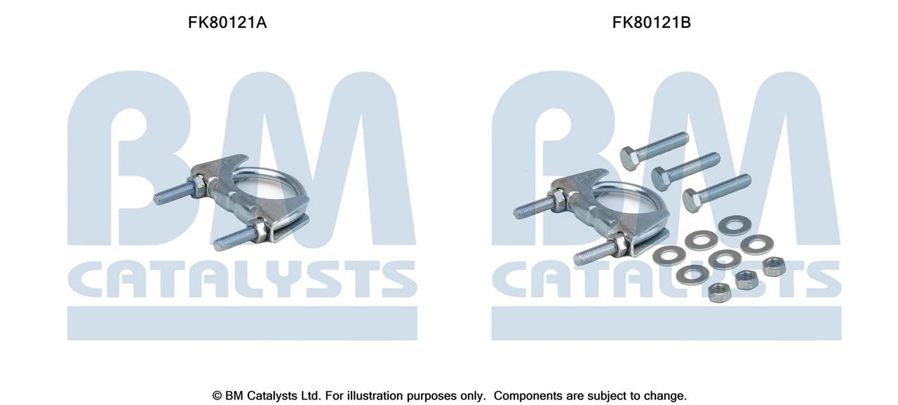 BM Catalysts FK80121 Mounting Kit, catalytic converter FK80121