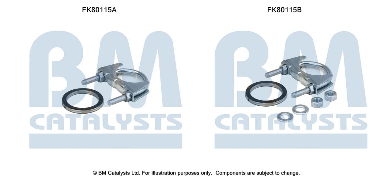 BM Catalysts FK80115 Mounting Kit, catalytic converter FK80115