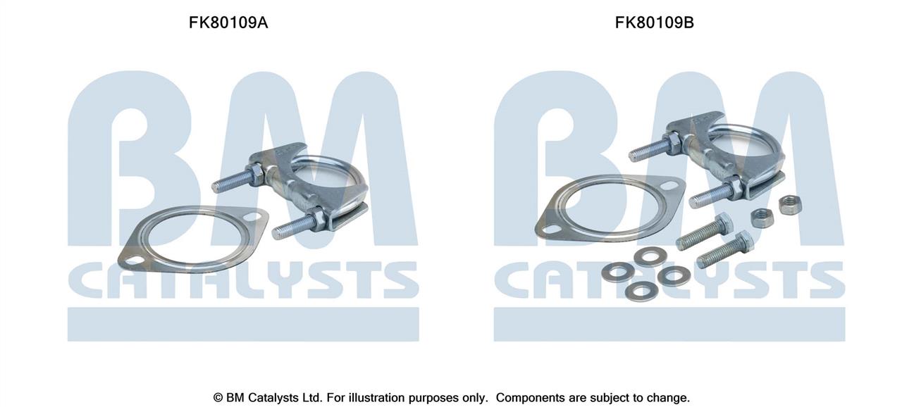 BM Catalysts FK80109 Mounting Kit, catalytic converter FK80109