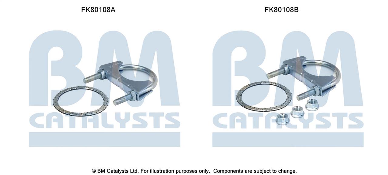 BM Catalysts FK80108 Mounting Kit, catalytic converter FK80108