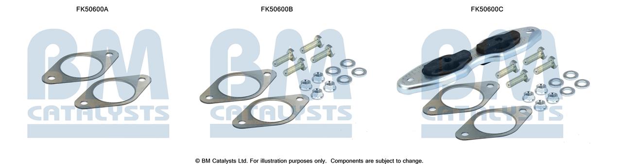 BM Catalysts FK50600 Mounting kit for exhaust system FK50600