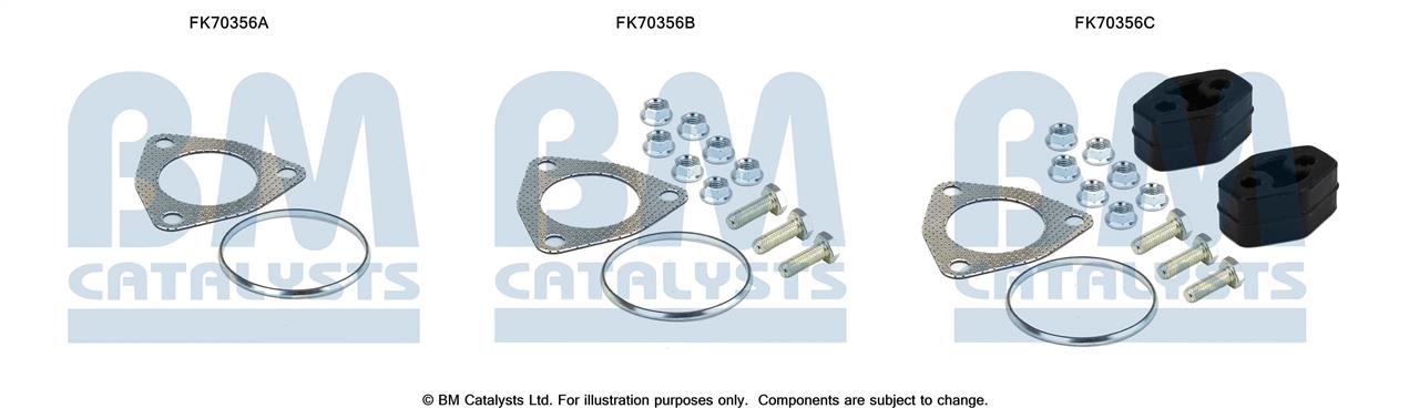 BM Catalysts FK70356 Mounting kit for exhaust system FK70356