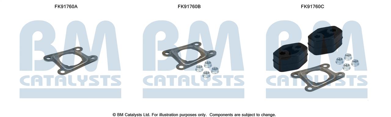 BM Catalysts FK91760 Mounting Kit, catalytic converter FK91760