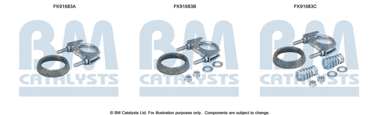 BM Catalysts FK91683 Mounting Kit, catalytic converter FK91683
