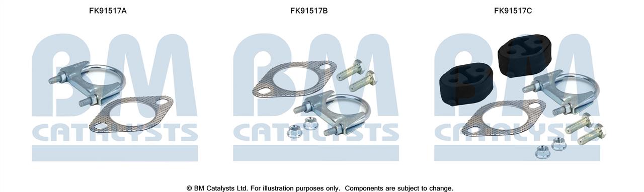 BM Catalysts FK91517 Mounting Kit, catalytic converter FK91517