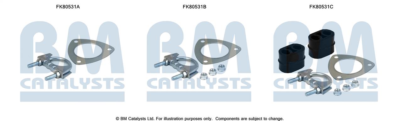 BM Catalysts FK80531 Mounting Kit, catalytic converter FK80531