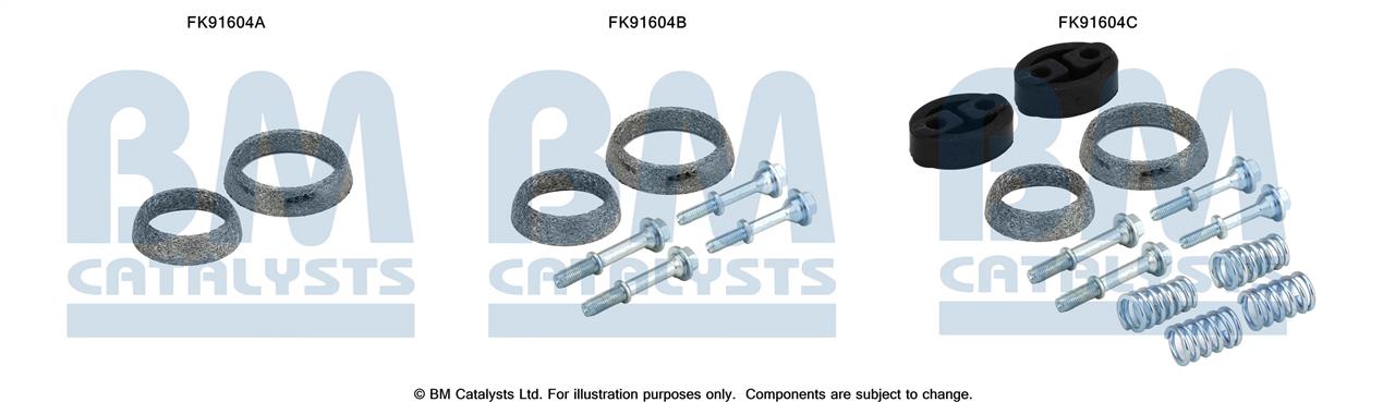BM Catalysts FK91604 Mounting Kit, catalytic converter FK91604