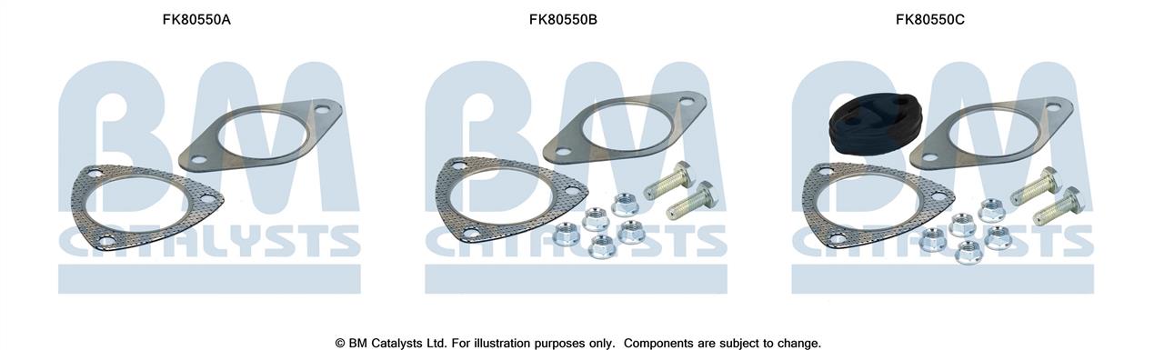 BM Catalysts FK80550 Mounting Kit, catalytic converter FK80550