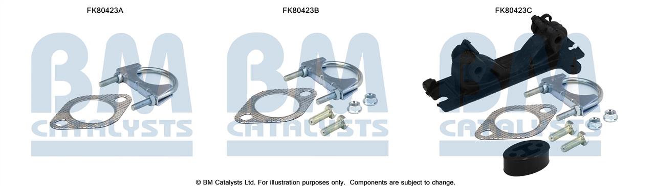 BM Catalysts FK80423 Mounting Kit, catalytic converter FK80423