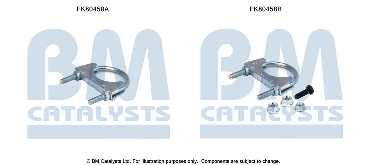 BM Catalysts FK80458 Mounting Kit, catalytic converter FK80458
