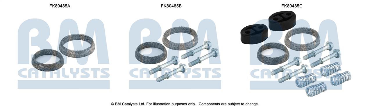 BM Catalysts FK80485 Mounting Kit, catalytic converter FK80485