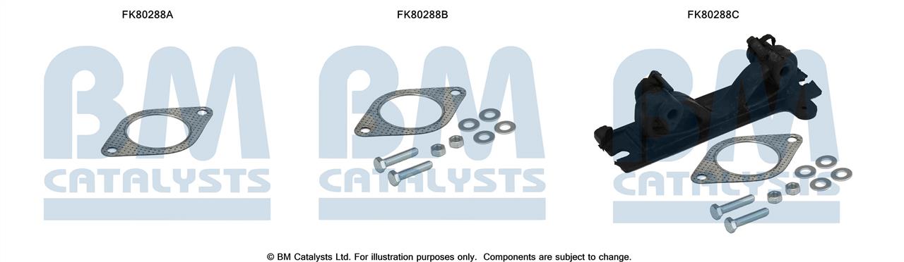 BM Catalysts FK80288 Mounting Kit, catalytic converter FK80288