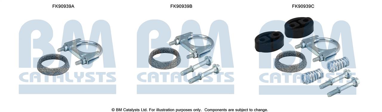 BM Catalysts FK90939 Mounting Kit, catalytic converter FK90939