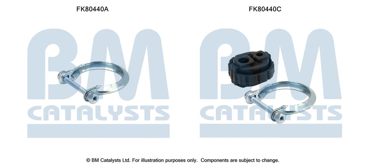 BM Catalysts FK80440 Mounting Kit, catalytic converter FK80440