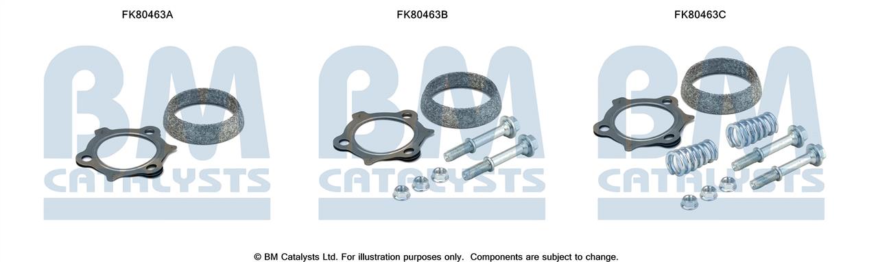 BM Catalysts FK80463 Mounting Kit, catalytic converter FK80463
