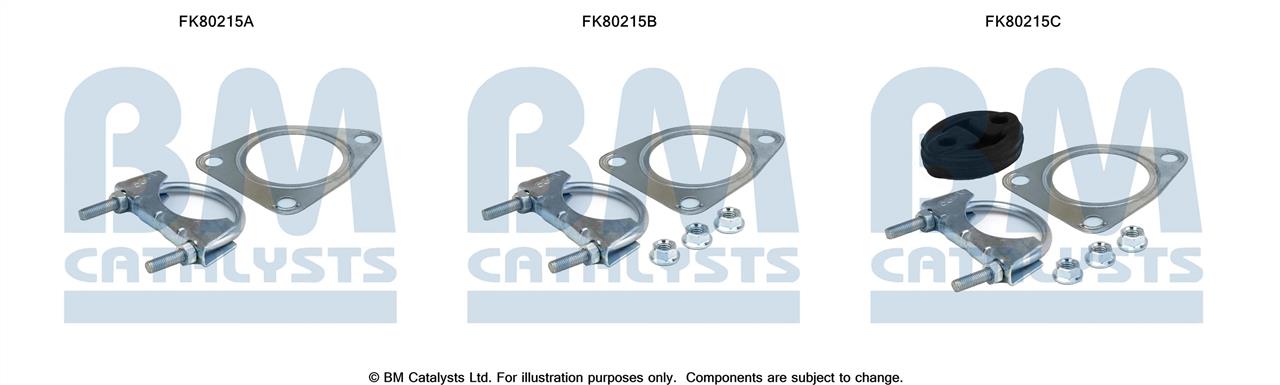 BM Catalysts FK80215 Mounting Kit, catalytic converter FK80215