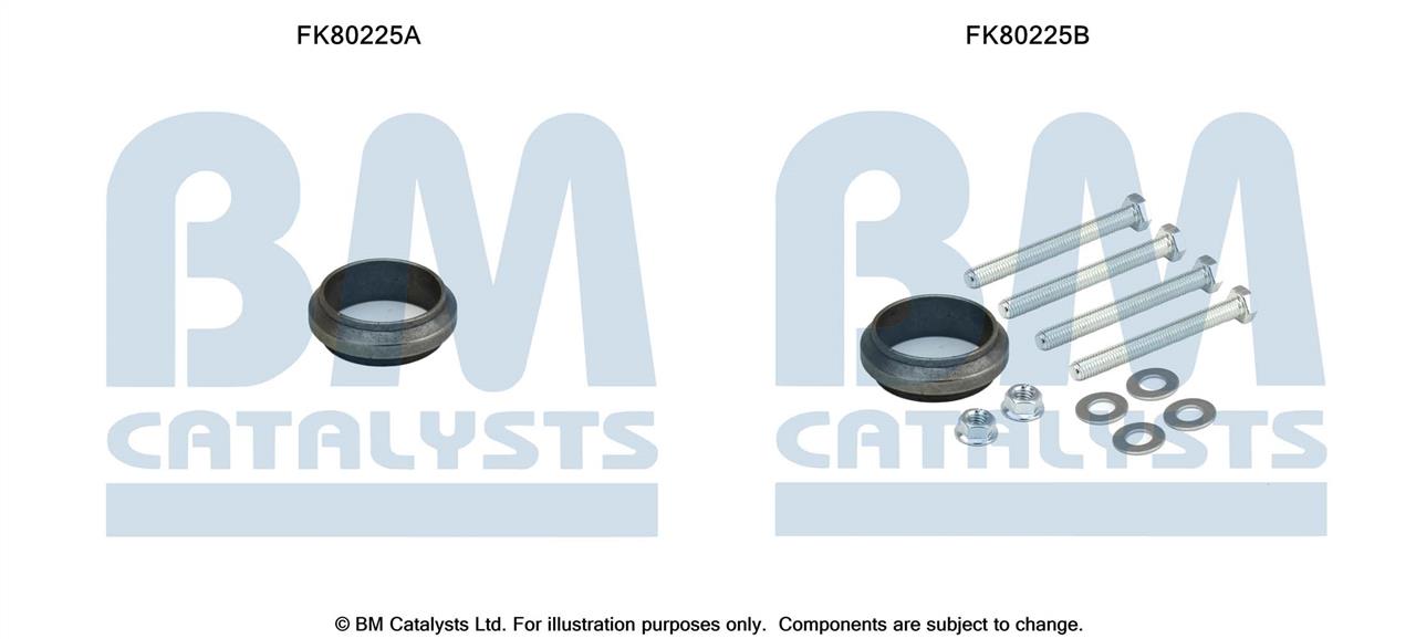 BM Catalysts FK80225 Mounting Kit, catalytic converter FK80225