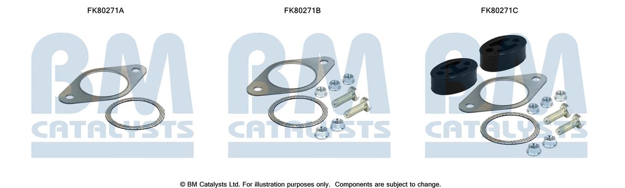 BM Catalysts FK80271 Mounting Kit, catalytic converter FK80271