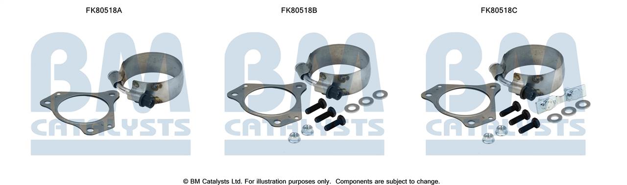 BM Catalysts FK80518 Mounting Kit, catalytic converter FK80518