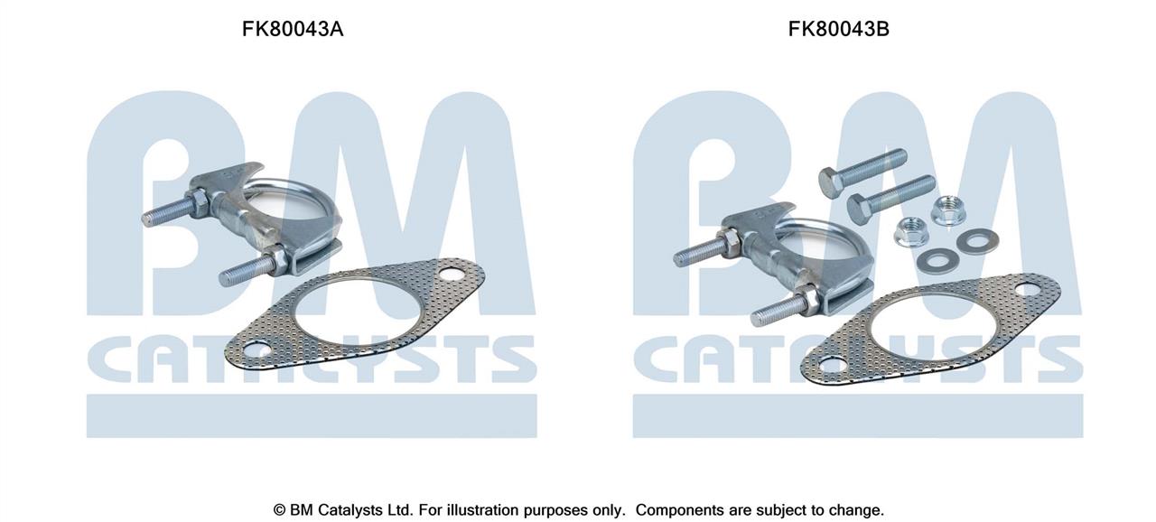 BM Catalysts FK80043 Mounting Kit, catalytic converter FK80043