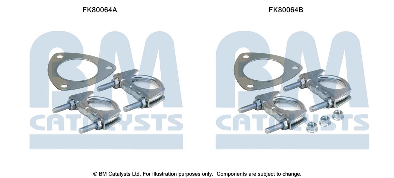 BM Catalysts FK80064 Mounting Kit, catalytic converter FK80064