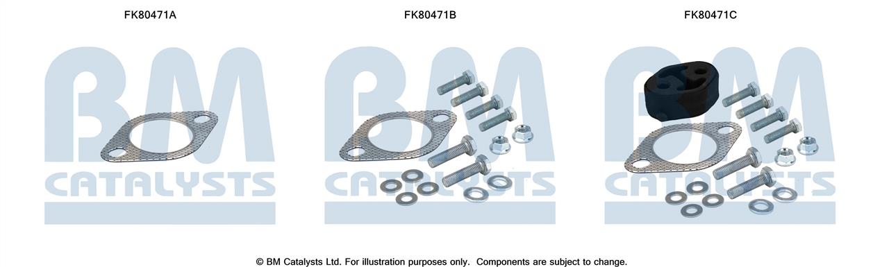 BM Catalysts FK80471 Mounting Kit, catalytic converter FK80471