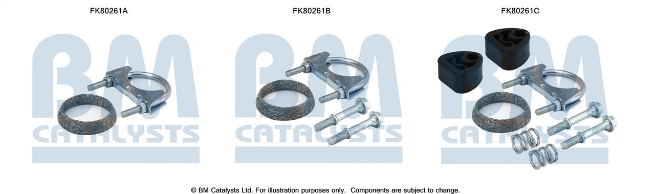 BM Catalysts FK80261 Mounting Kit, catalytic converter FK80261