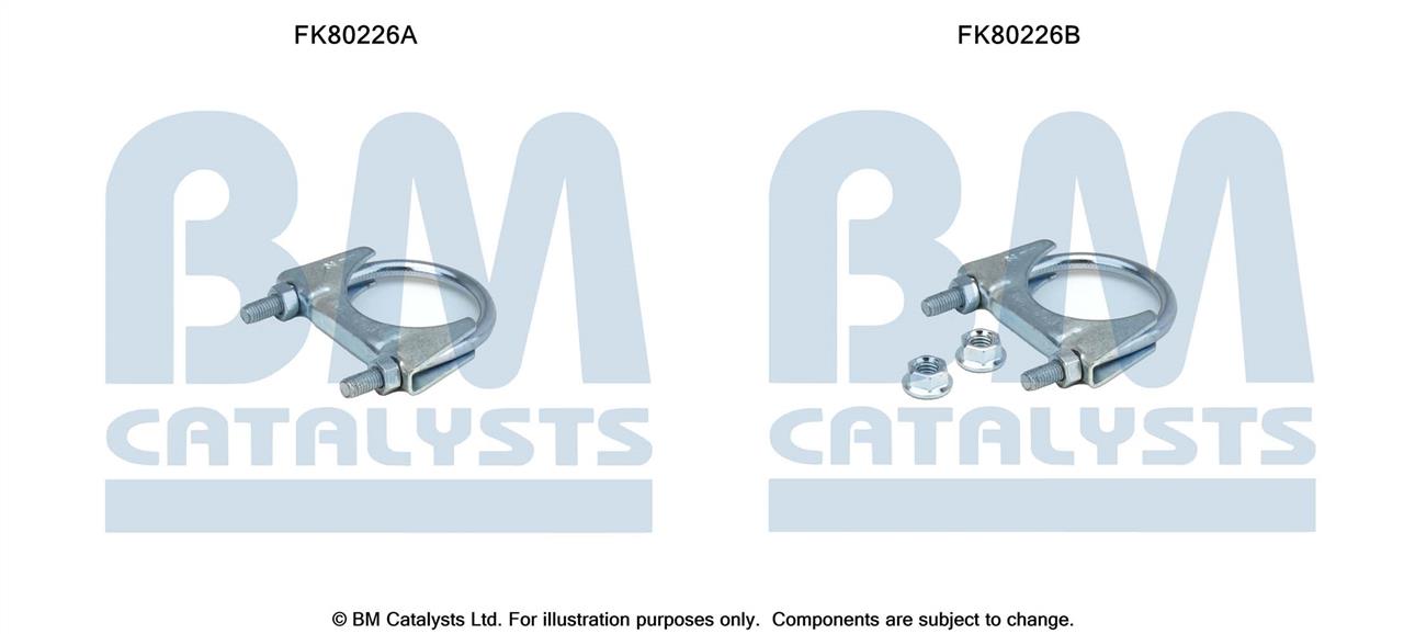 BM Catalysts FK80226 Mounting Kit, catalytic converter FK80226
