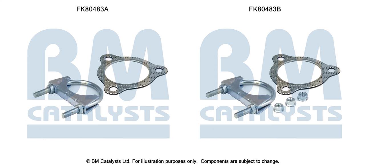 BM Catalysts FK80483 Mounting Kit, catalytic converter FK80483