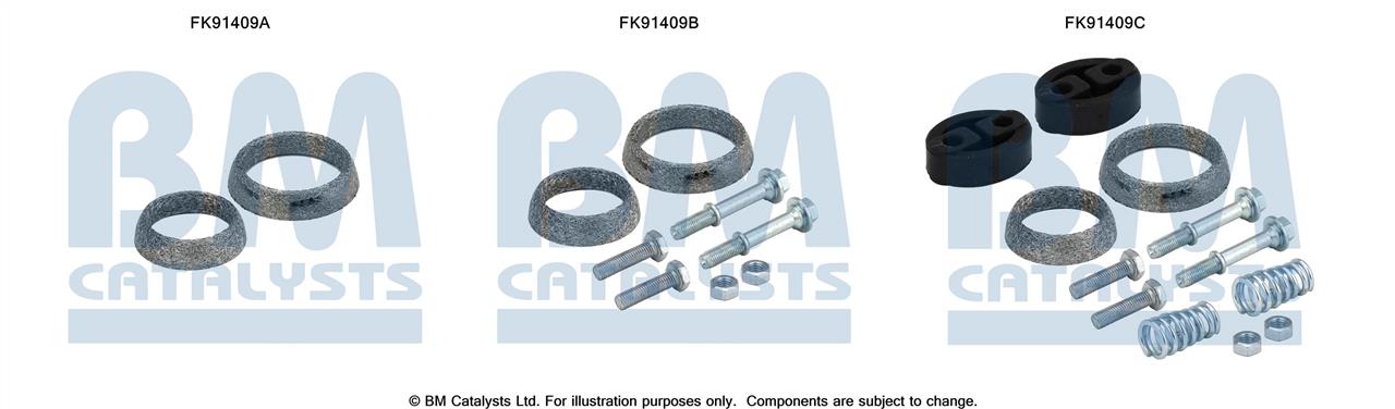 BM Catalysts FK91409 Mounting Kit, catalytic converter FK91409