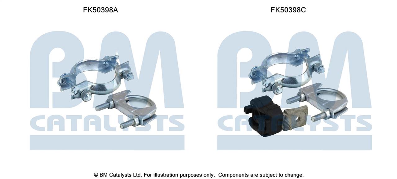 BM Catalysts FK50398 Mounting kit for exhaust system FK50398