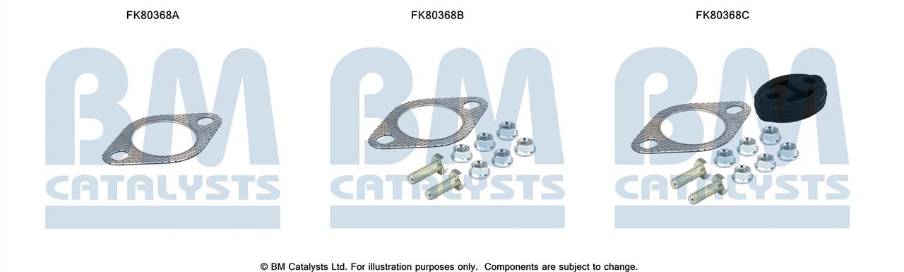 BM Catalysts FK80368 Mounting Kit, catalytic converter FK80368