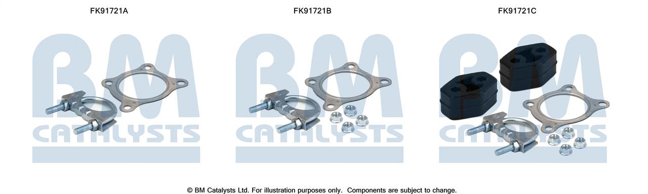 BM Catalysts FK91721 Mounting Kit, catalytic converter FK91721