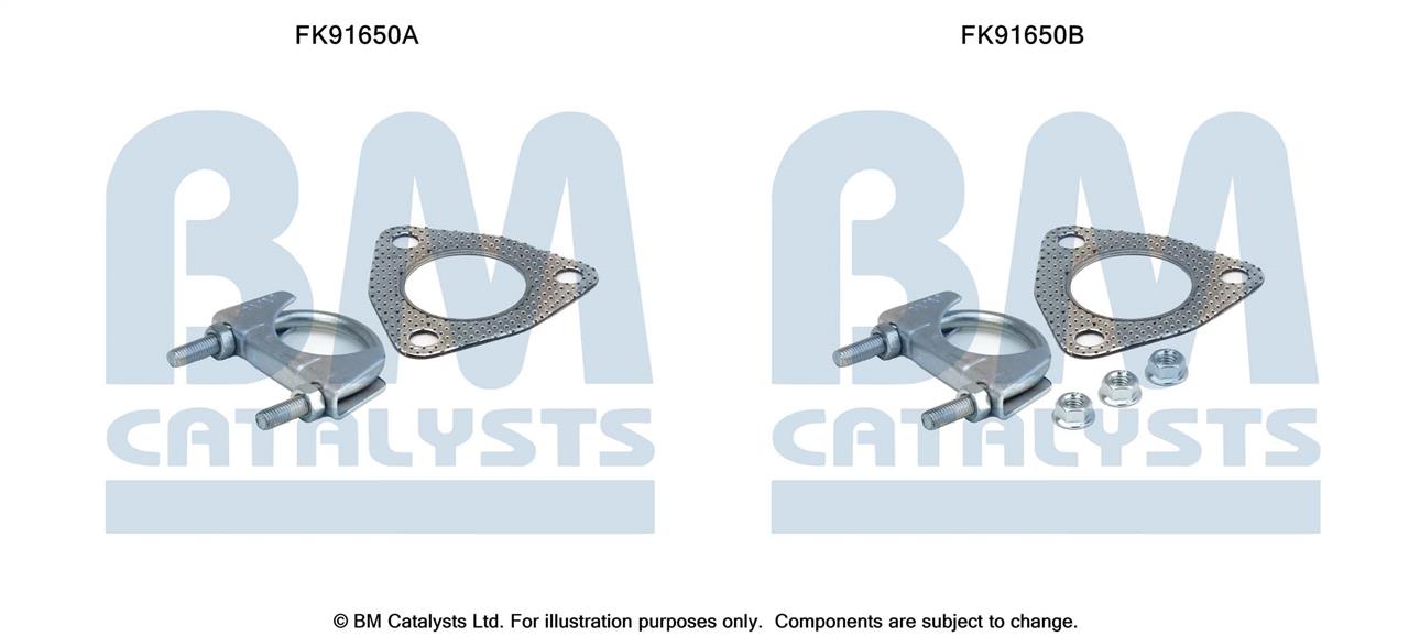 BM Catalysts FK91650 Mounting Kit, catalytic converter FK91650