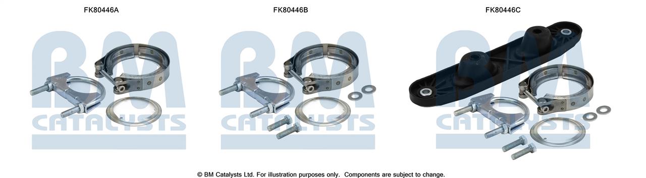 BM Catalysts FK80446 Mounting Kit, catalytic converter FK80446