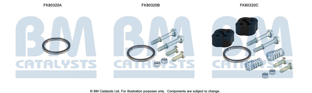 BM Catalysts FK80320 Mounting Kit, catalytic converter FK80320