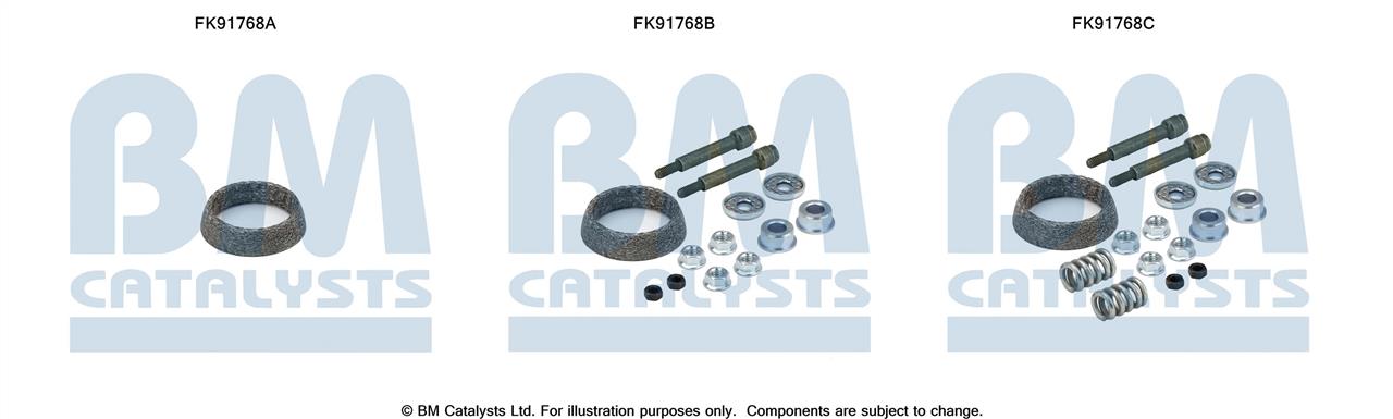 BM Catalysts FK91768 Mounting Kit, catalytic converter FK91768