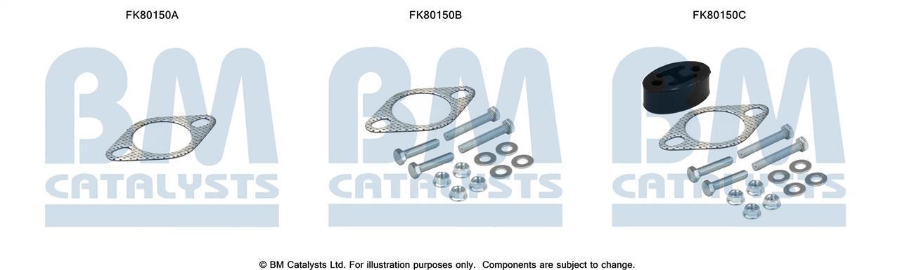 BM Catalysts FK80150 Mounting Kit, catalytic converter FK80150