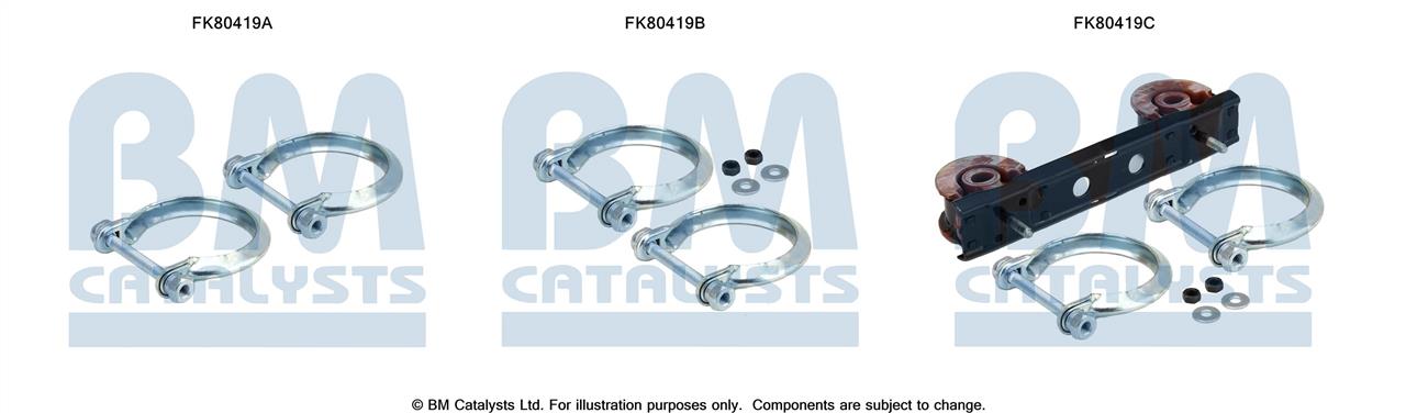 BM Catalysts FK80419 Mounting Kit, catalytic converter FK80419