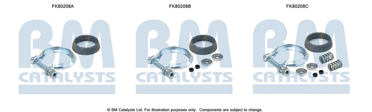 BM Catalysts FK80208 Mounting Kit, catalytic converter FK80208