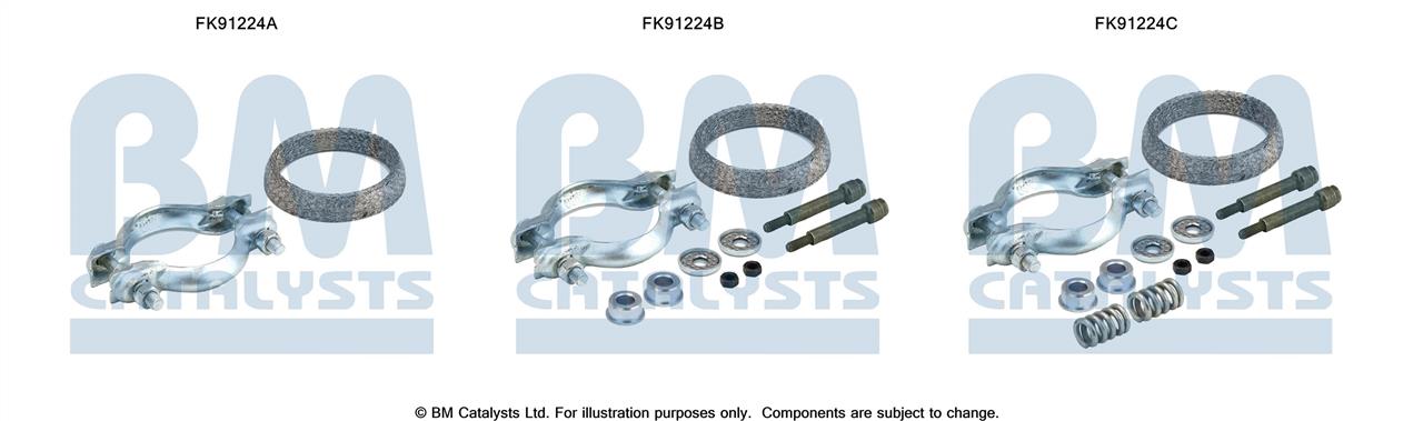 BM Catalysts FK91224 Mounting Kit, catalytic converter FK91224