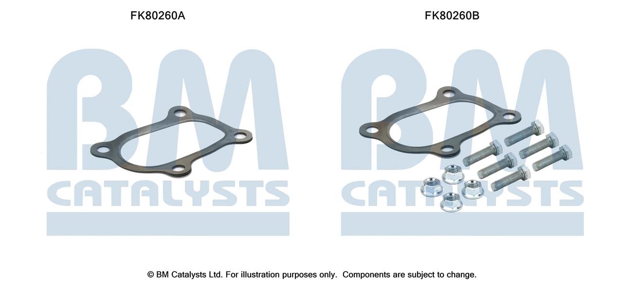 BM Catalysts FK80260 Mounting Kit, catalytic converter FK80260