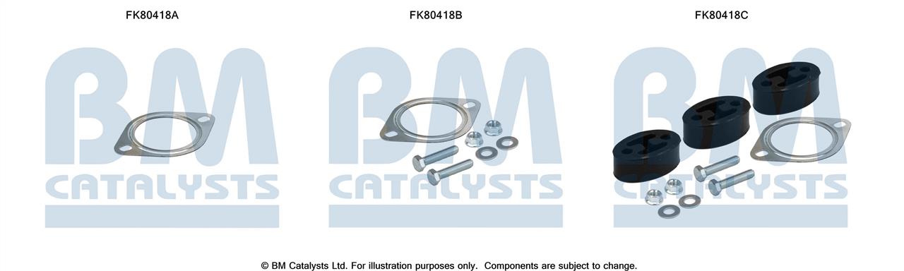 BM Catalysts FK80418 Mounting Kit, catalytic converter FK80418