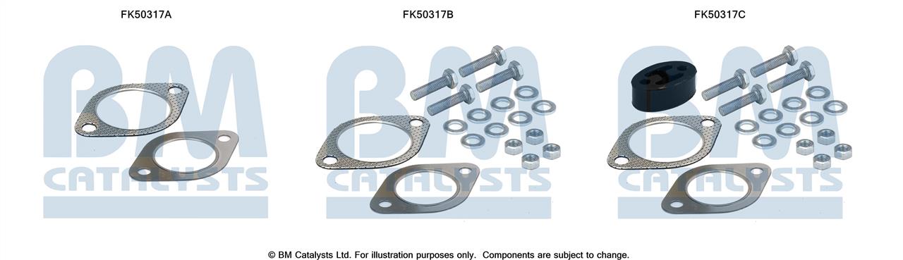 BM Catalysts FK50317 Mounting kit for exhaust system FK50317