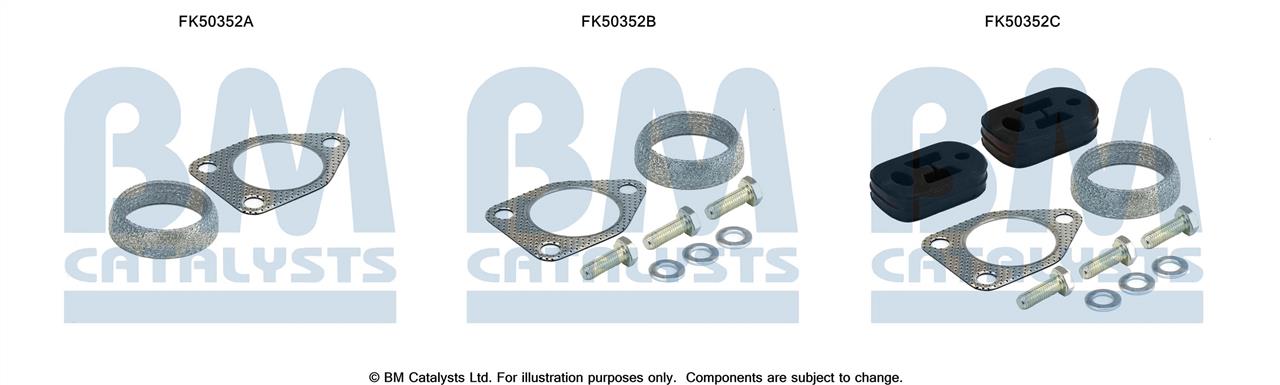 BM Catalysts FK50352 Mounting kit for exhaust system FK50352