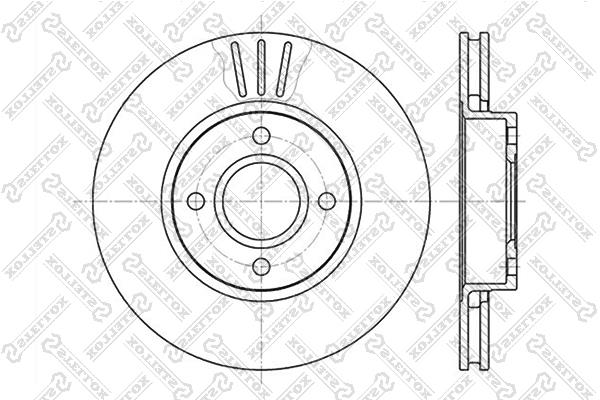 Stellox 6020-2542V-SX Front brake disc ventilated 60202542VSX