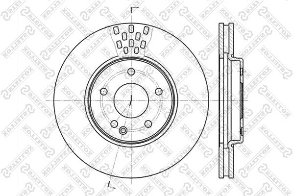 Stellox 6020-3332V-SX Front brake disc ventilated 60203332VSX